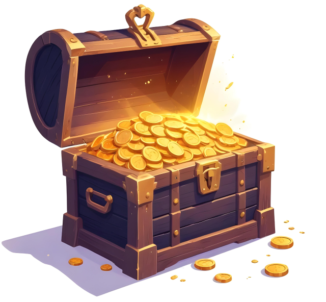 a treasure chest vector